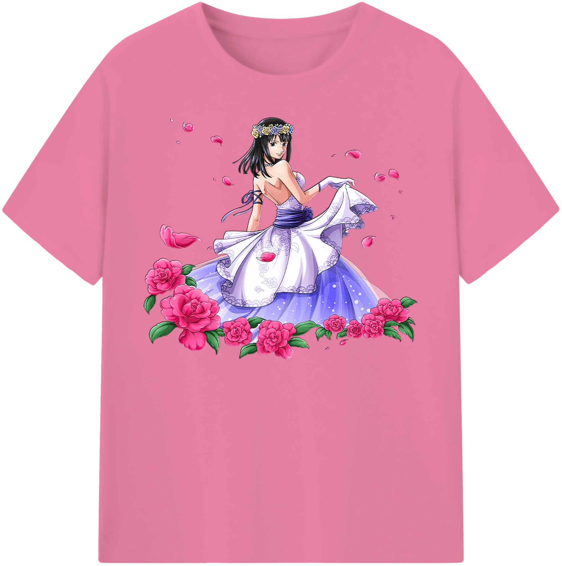 ワンピース ニコ・ロビン ONE PIECE Nico Robin 綿100％半袖Tシャツ（フロントプリント）